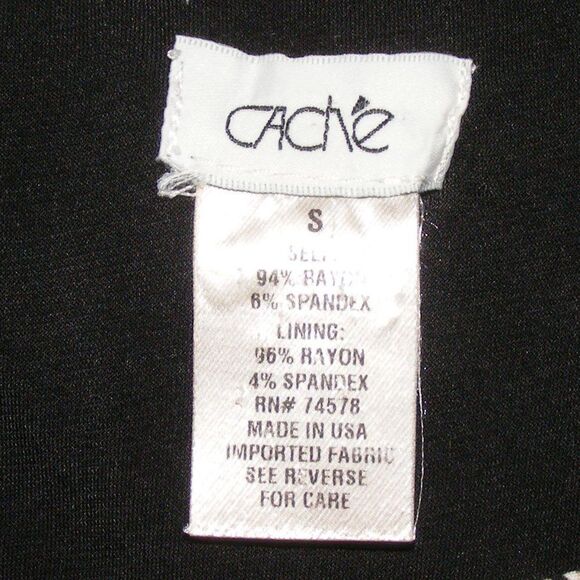 CACHE Lux Print Dress, S, Black/Snakeskin, Pull over, Sleeveless, Stretch - Picture 13 of 14